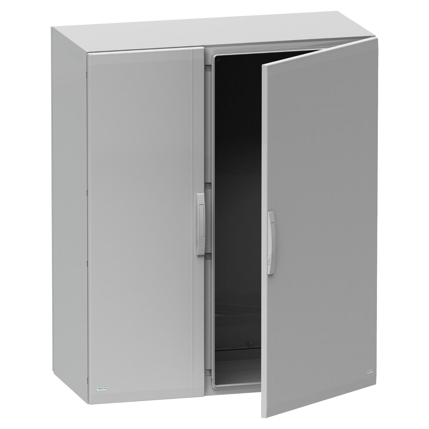 Schneider Electric Freestanding Enclosure; 39.4" x 39.4" x 16.5"; Fiberglass; Solid Door; Hinge Connection; IP 65